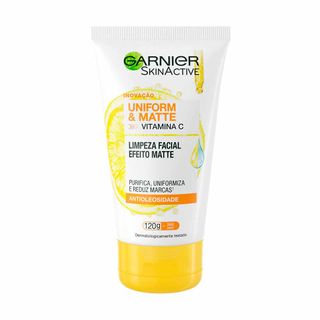 Gel de Limpeza Facial Garnier Skin - Uniform & Matte Vitamina C Antioleosidade